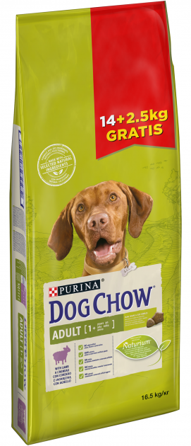 Сухий корм для дорослих собак зі смаком ягняти Dog Chow Adult Lamb 14кг+2,5кг