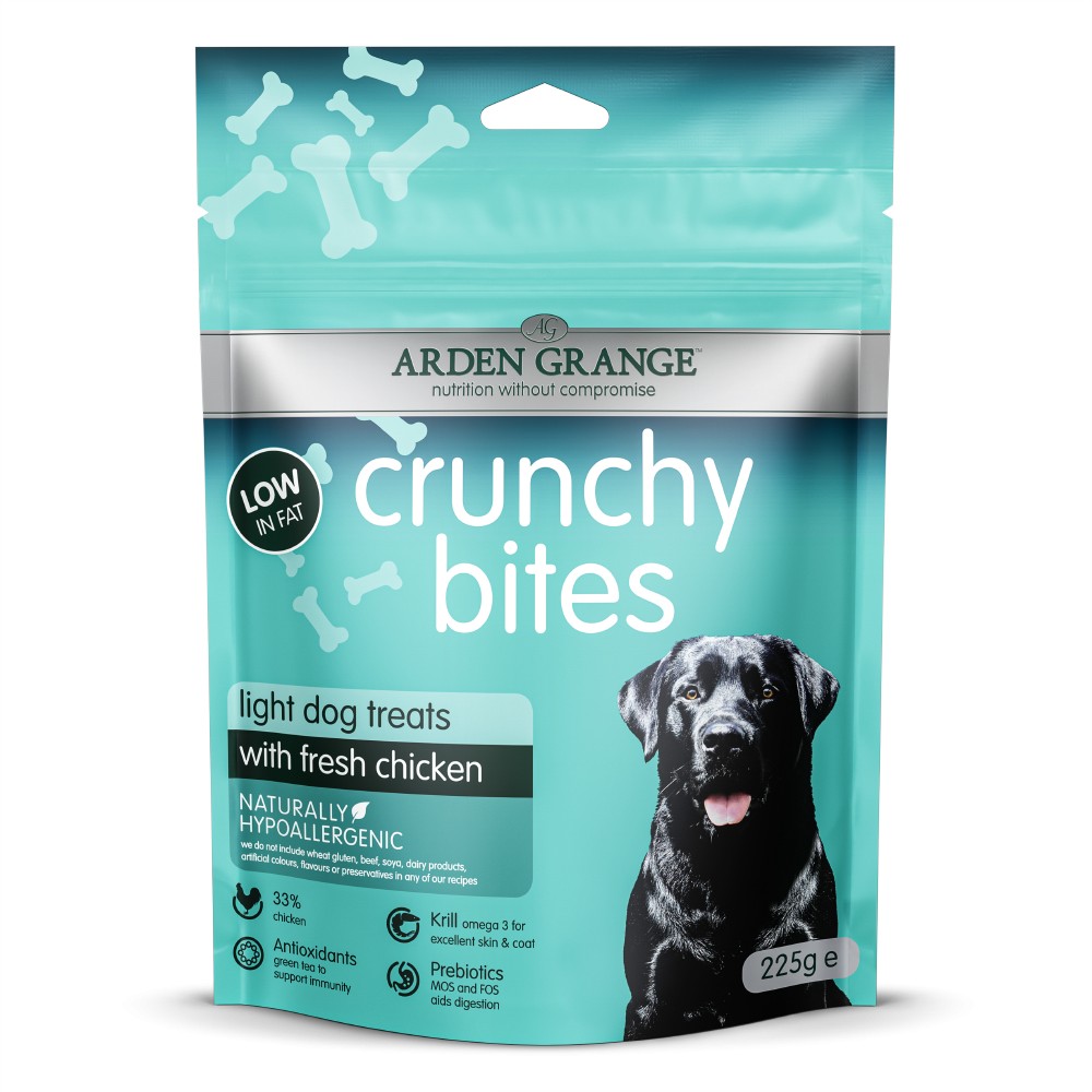 Дієтичні ласощі для собак схильних до зайвої ваги Кісточки зі свіжою куркою Arden Grange Crunchy Bites Light
