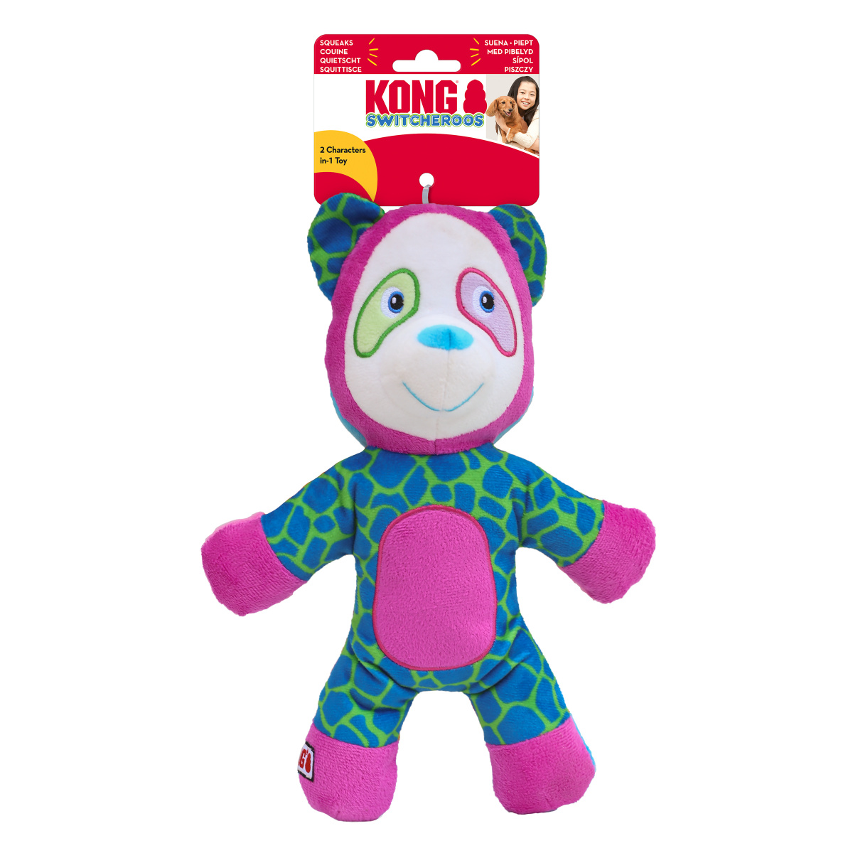 KONG Switcheroos М'яка іграшка для собак Двостороннє М'яке Звірятко