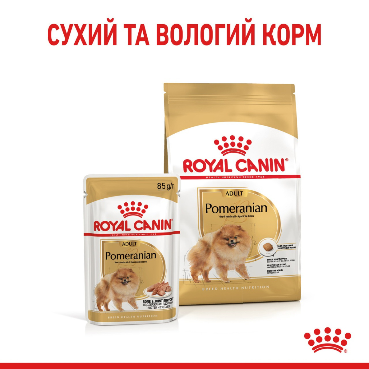 Сухой корм для собак породы Померанский Шпиц в возрасте от 8 месяцев Royal Canin Pomeranian Adult