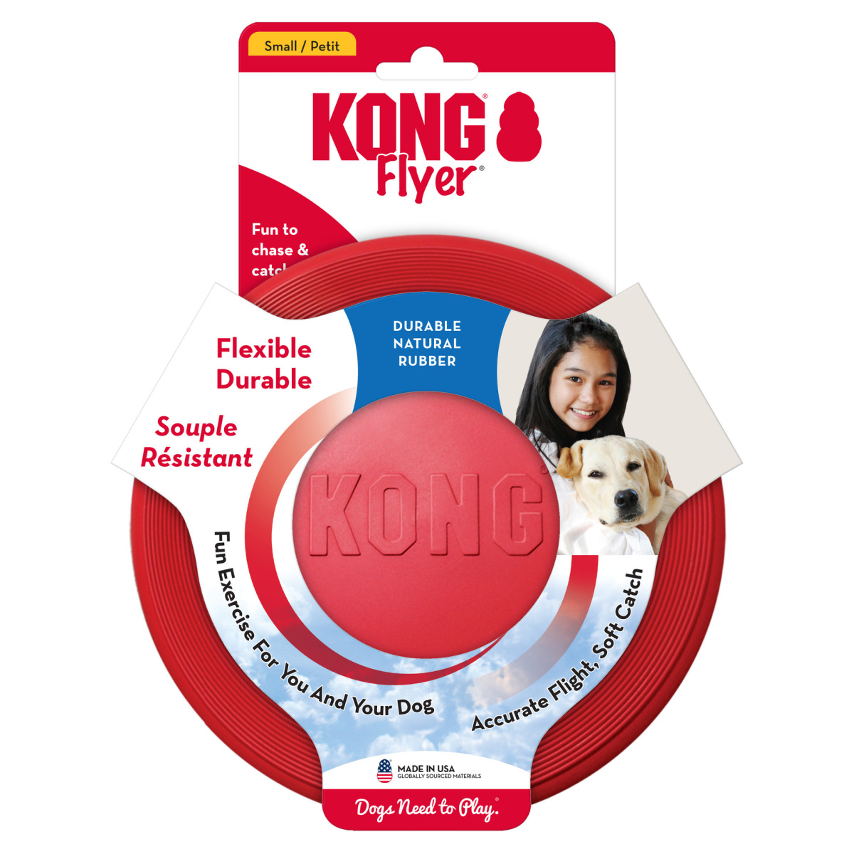 KONG Flyer Тренувальна іграшка для собак Літаючий диск Фрісбі