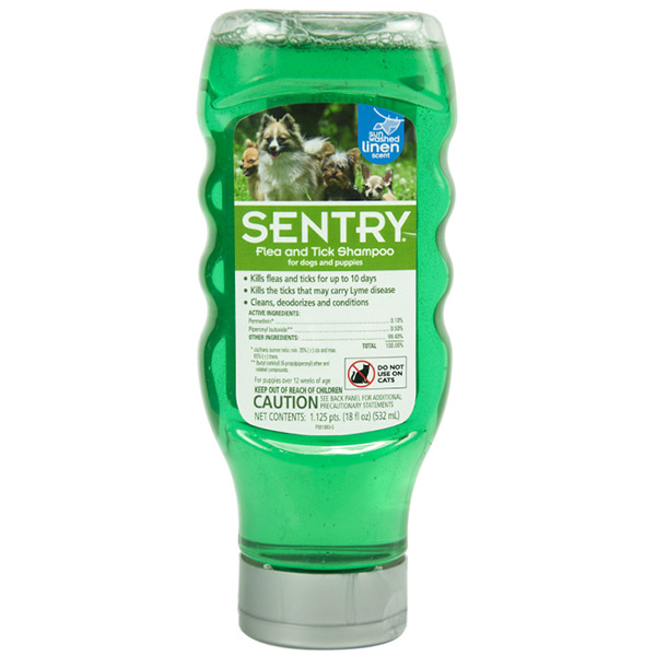 Антипаразитарний шампунь з льоном для собак віком від 3 місяців Sentry Flea & Tick Shampoo Linen