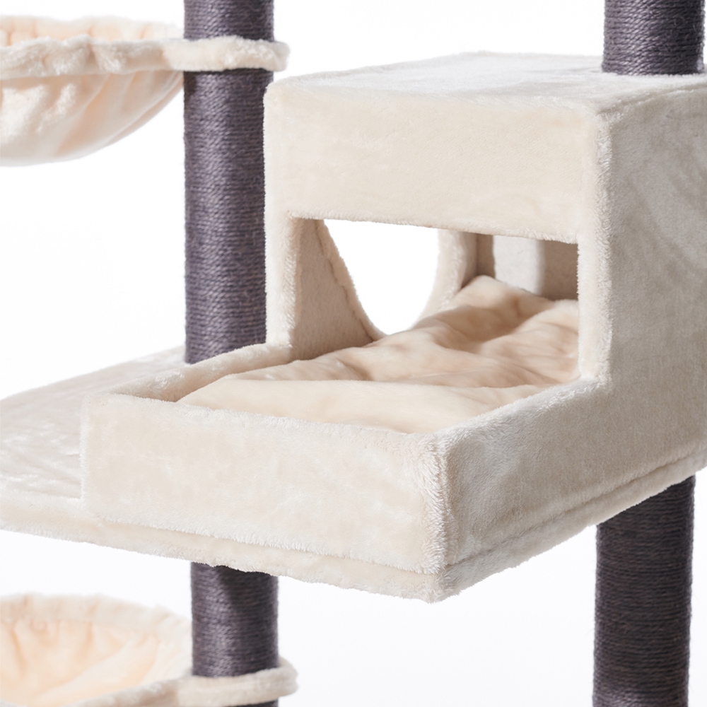 Велика кігтеточка ігровий комплекс лазалка з будиночками та гамаками для кішок Corlu Nobby