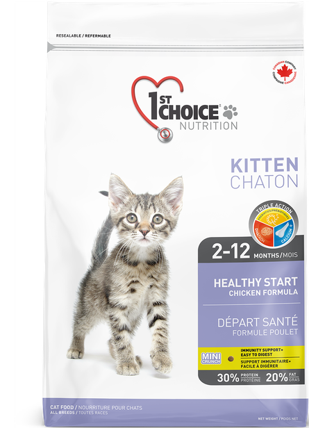 Сухой корм для котят с курицей 1st Choice Kitten Healthy