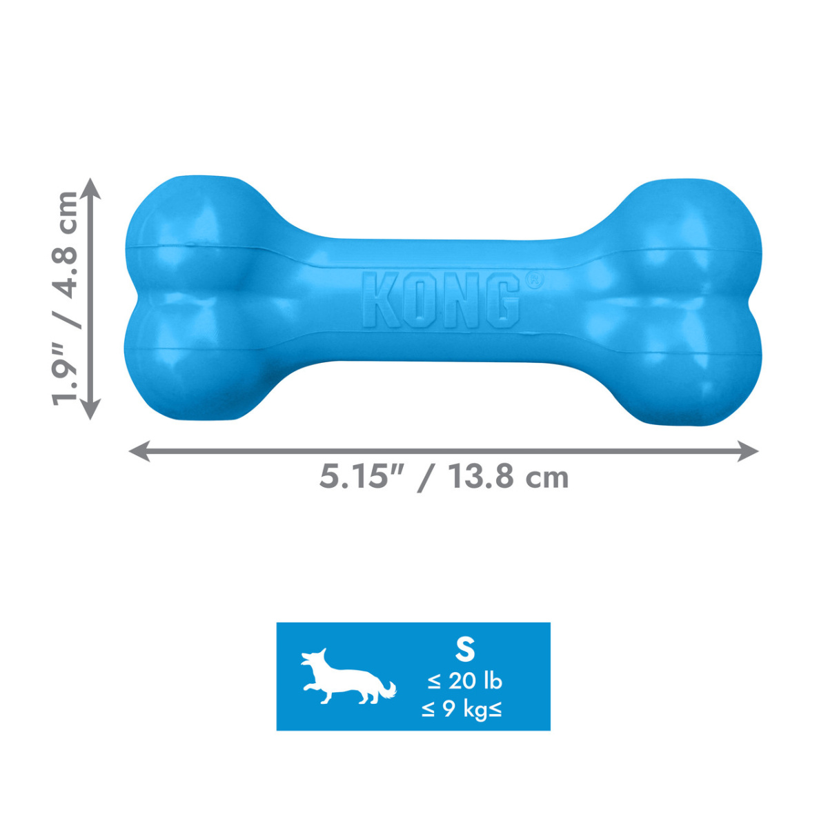 KONG Puppy Goodie Bone Blue Жувальна іграшка для цуценят Блакитна Кісточка для ласощів