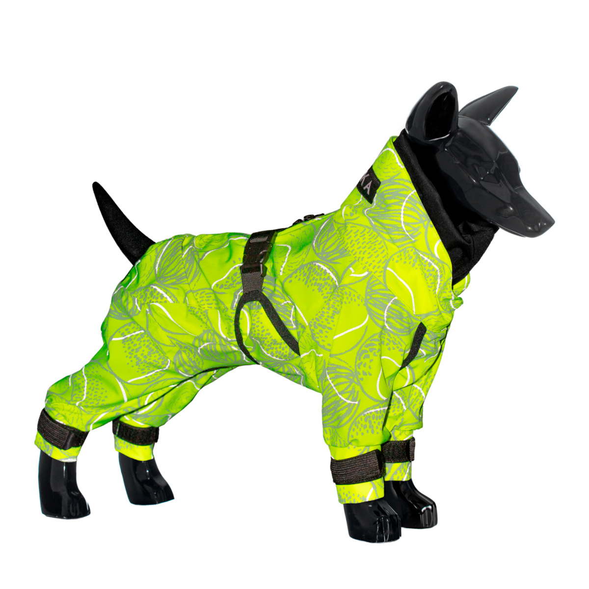 Водонепроницаемый костюм со светоотражающим узором для собак PAIKKA Rain Suit
