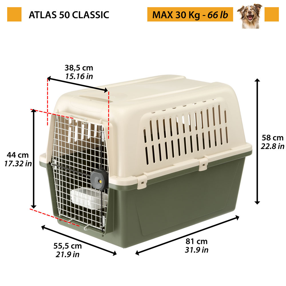 Переноска для средних собак весом до 30 кг Atlas 50 Classic Ferplast