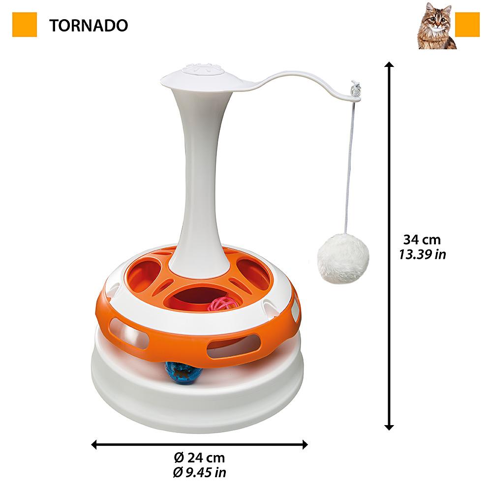 Интерактивная игрушка для кошек Трек со светодиодным шариком Tornado Ferplast