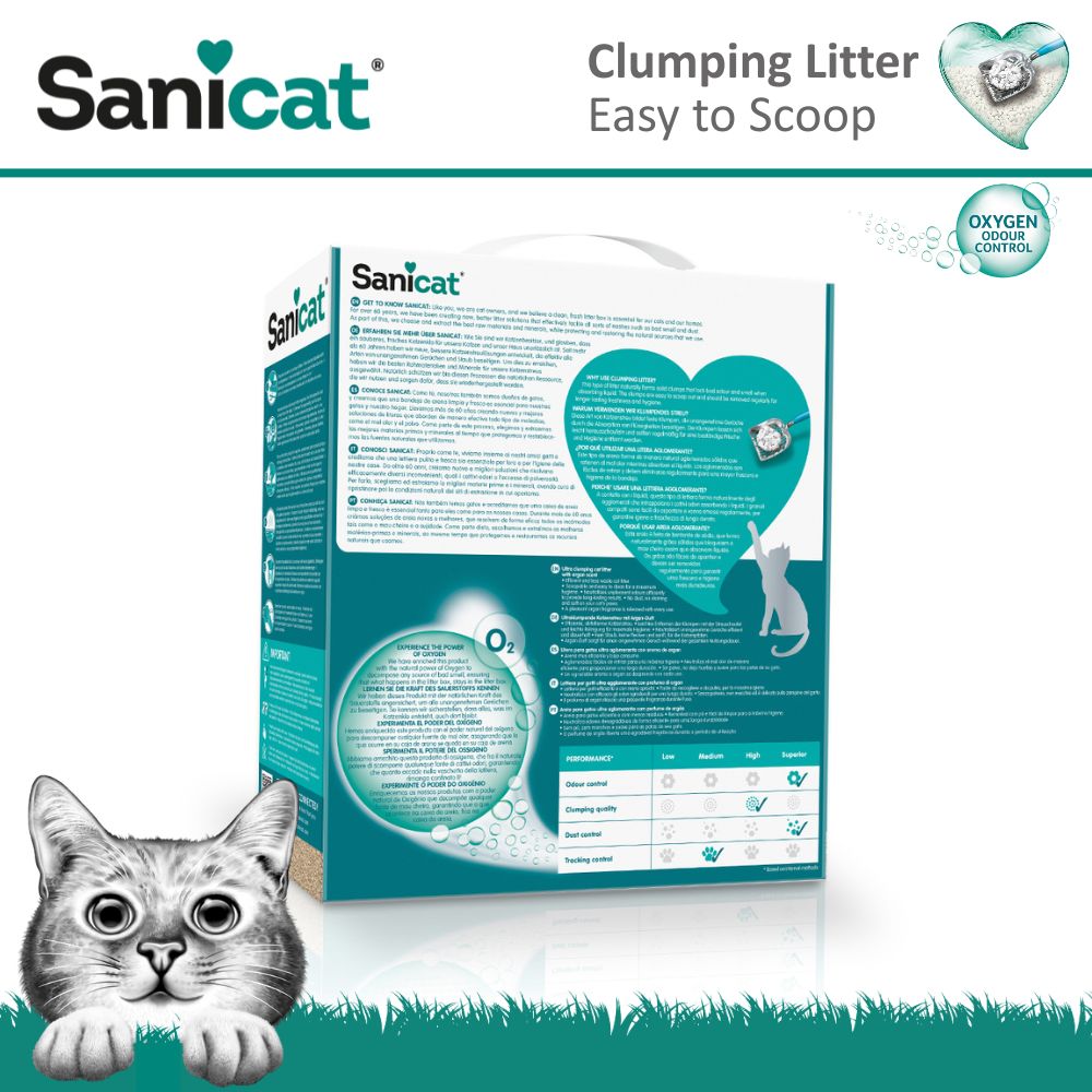Ультракомкуючий преміальний бентонітовий наповнювач для котів з ароматом аргани Sanicat Ultra Clumping Active Gold Argana