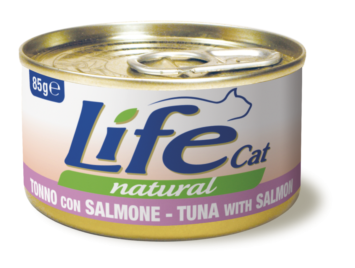 Консерва для кошек Тунец с Лососем Life Cat Natural Tuna & Salmon