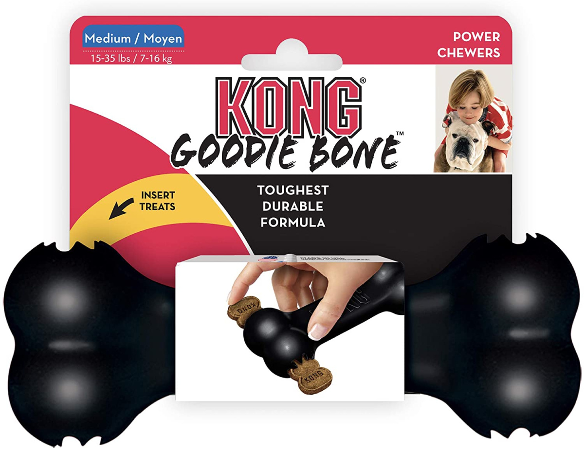 Іграшка для собак Надміцна Кісточка для ласощів KONG Extreme Goodie Bone Іграшка для собак Надміцна Кісточка для ласощів KONG Extreme Goodie Bone