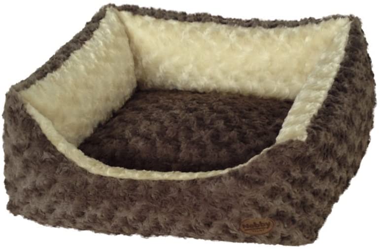 Плюшевый антискользящий лежак с бортикам для собак Obra Nobby