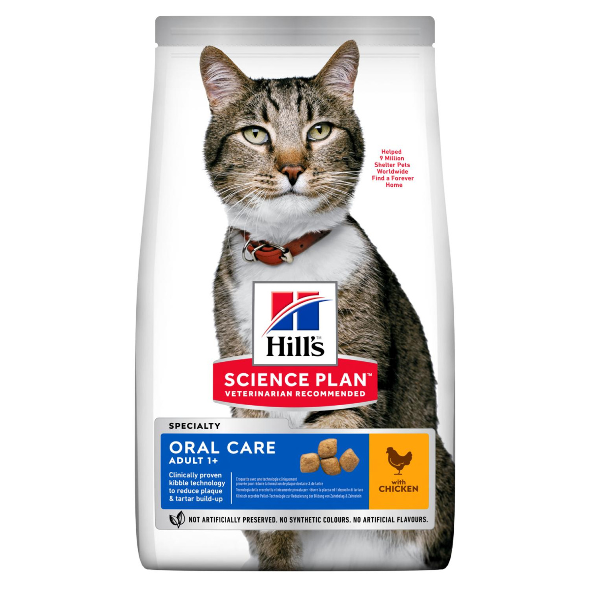 Сухой корм с курицей для ухода за ротовой полостью котов Hill's Science Plan Cat Oral Care Adult 1+ Chicken