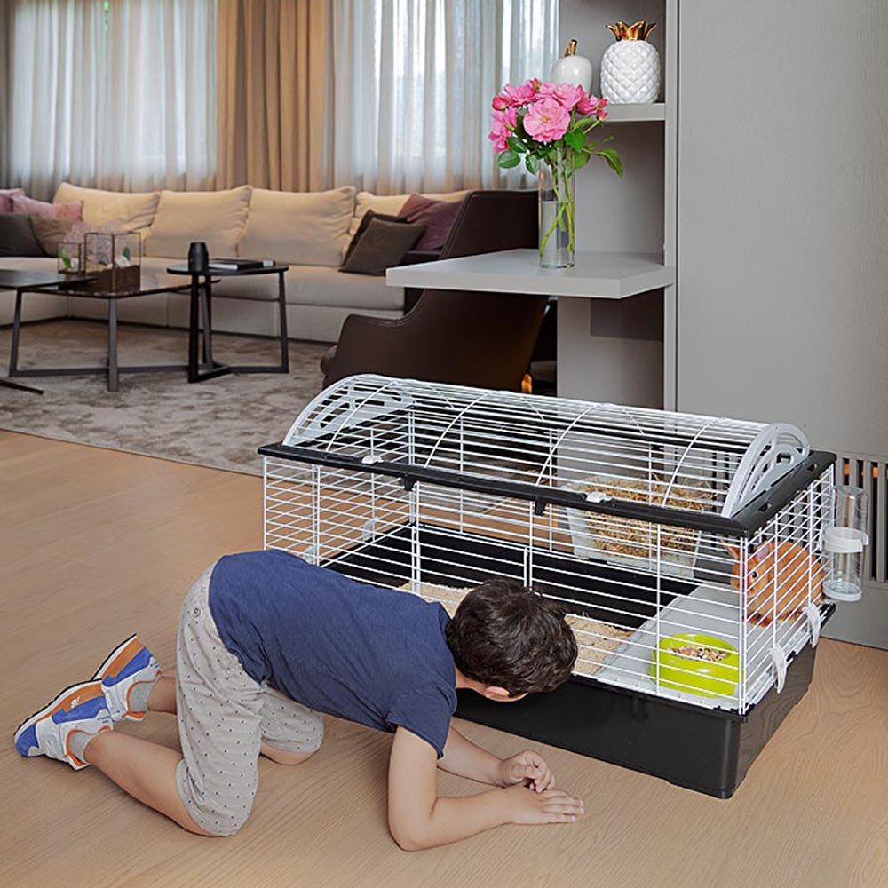 Клетка для кроликов и морских свинок с поилкой, кормушкой и домиком Casita 100 Ferplast