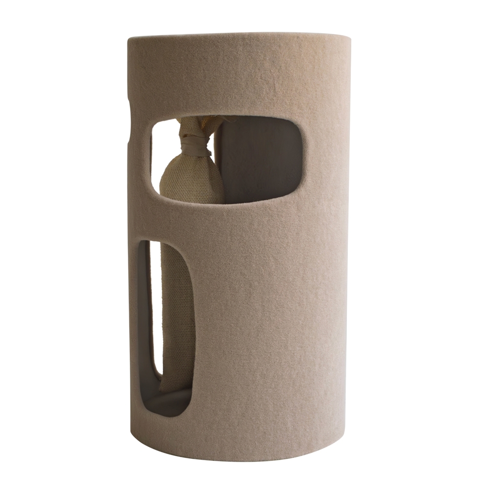 Кігтеточка бочка для кішок з будиночком та сизалевим мішечком Skuli Nobby