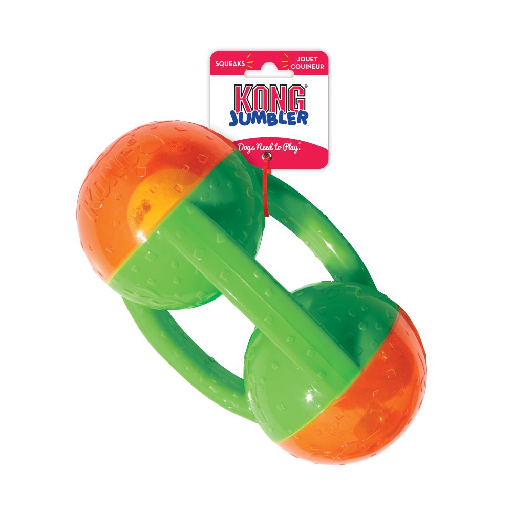 Игрушка для собак Гантель 2 in 1 для дрессировки KONG Jumbler Tri Assorted Игрушка для собак Гантель 2 in 1 для дрессировки KONG Jumbler Tri Assorted