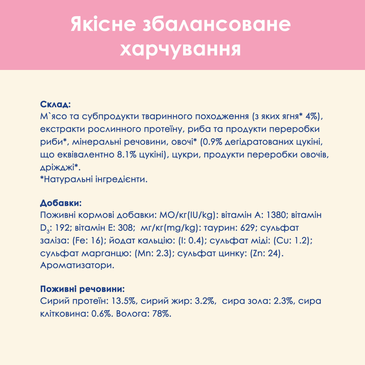 Вологий корм для кошенят Шматочки в соусі з ягням та цукіні Purina Cat Chow Kitten Lamb & Zucchini