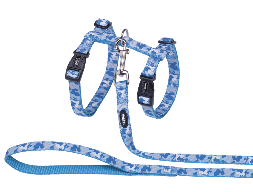 Анатомічна шлея з повідцем для великих кішок Camouflage Big Cat Harness Nobby Анатомічна шлея з повідцем для великих кішок Camouflage Big Cat Harness Nobby
