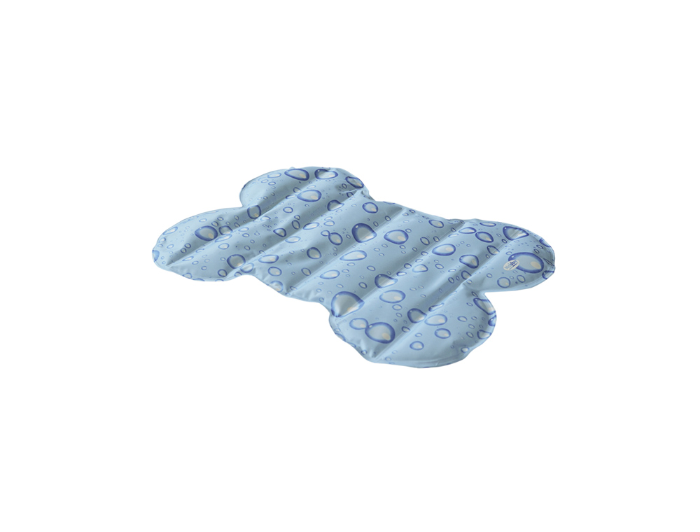 Охлаждающий коврик для собак и котов в форме косточки Голубые капли Bubble Bone Cooling Mat Nobby