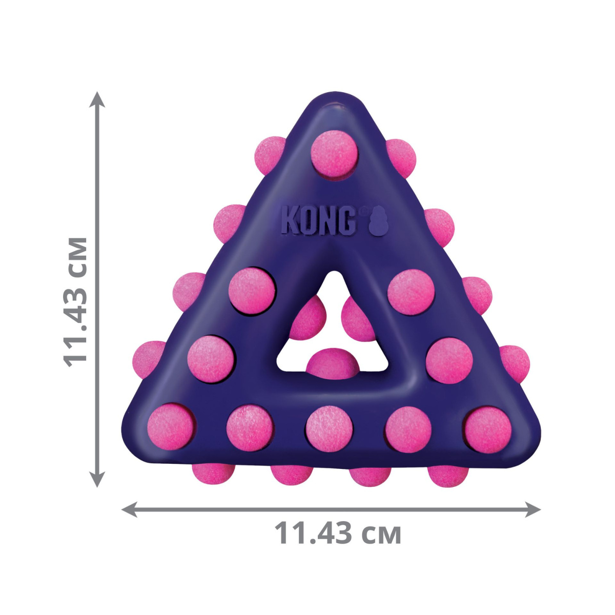 KONG Dotz Triangle Іграшка для очищення зубів собак Трикутник