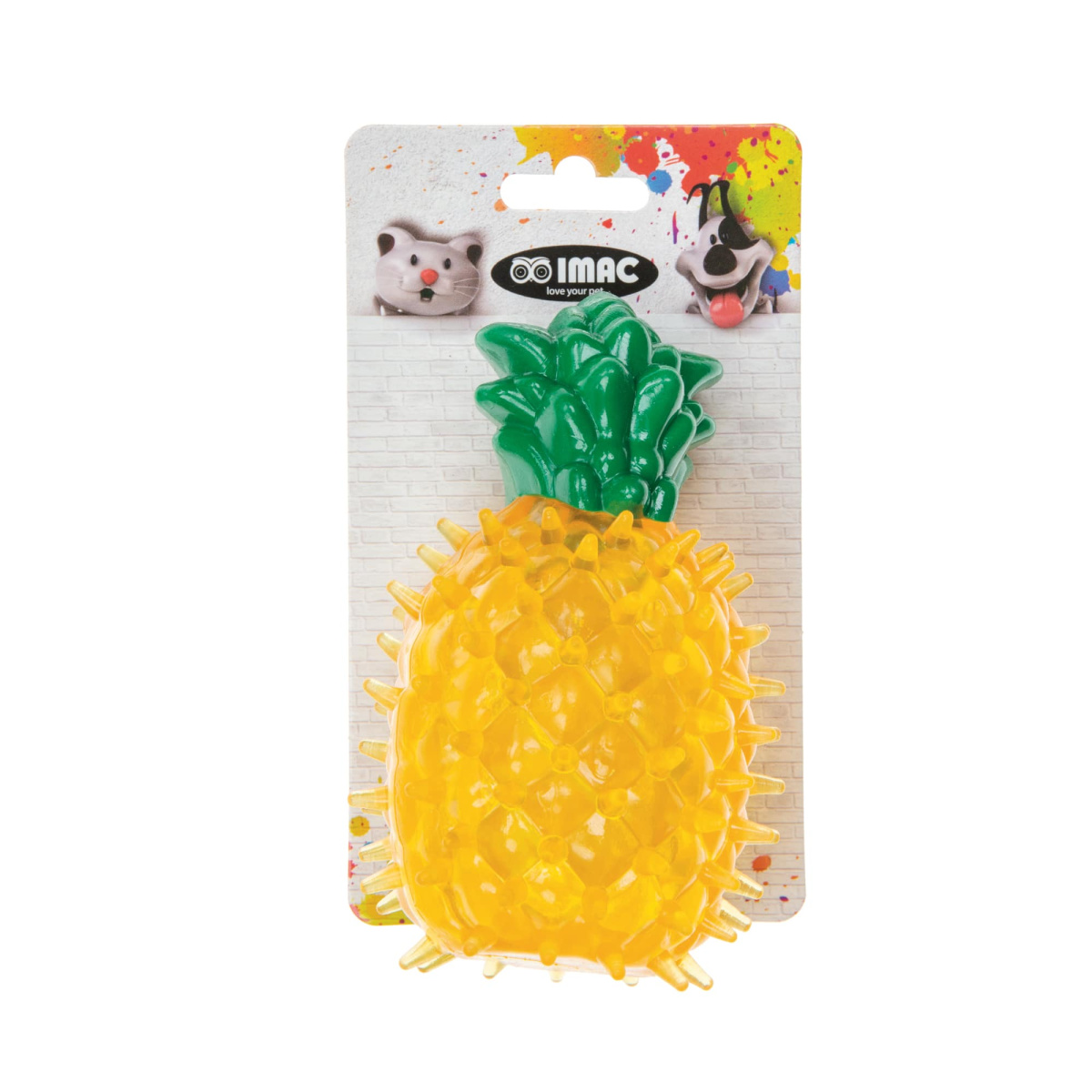 Іграшка для собак Шипований Жувальний Ананас з пищалкою Imac Chew TPR Spiked Pineapple Іграшка для собак Шипований Жувальний Ананас з пищалкою Imac Chew TPR Spiked Pineapple