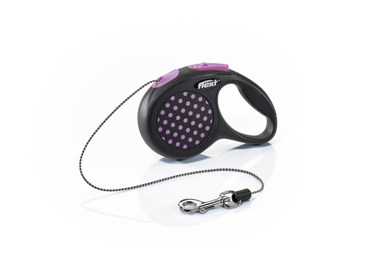 Поводок-рулетка для собак миниатюрных пород весом до 8 кг Flexi Design XS Cord трос 3 m