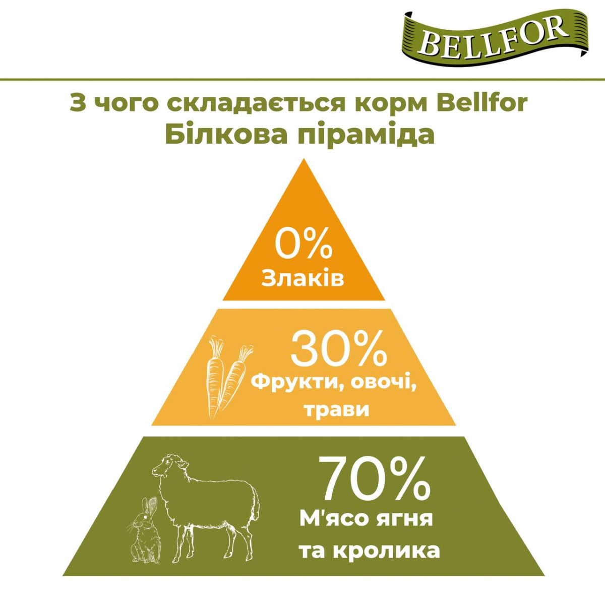Беззерновий сухий гіпоалергенний корм холістик з м'ясом ягня та дикого кролика для дорослих собак Bellfor Heide Schmaus