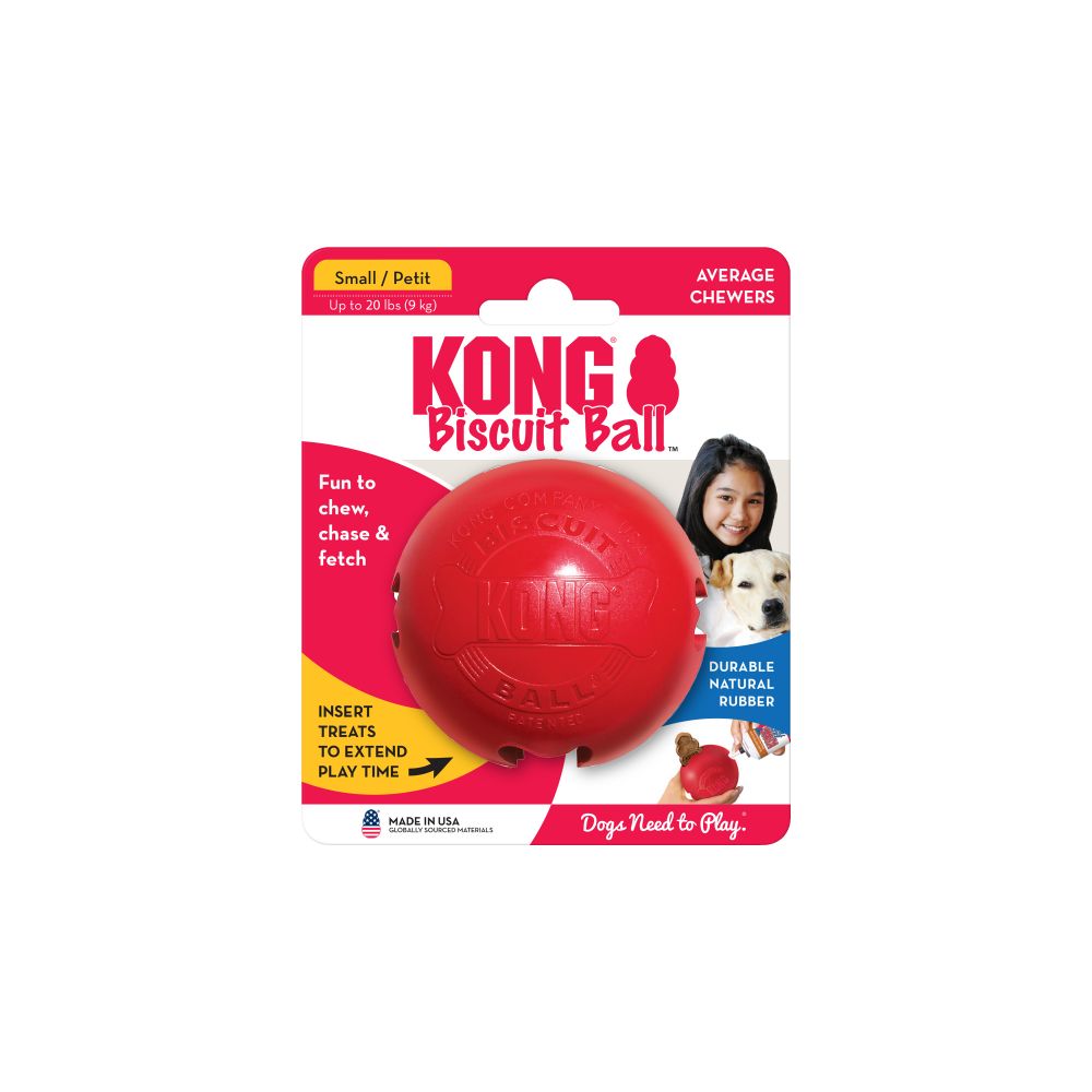 Іграшка для собак М'яч Конг для ласощів KONG Biscuit Ball Іграшка для собак М'яч Конг для ласощів KONG Biscuit Ball