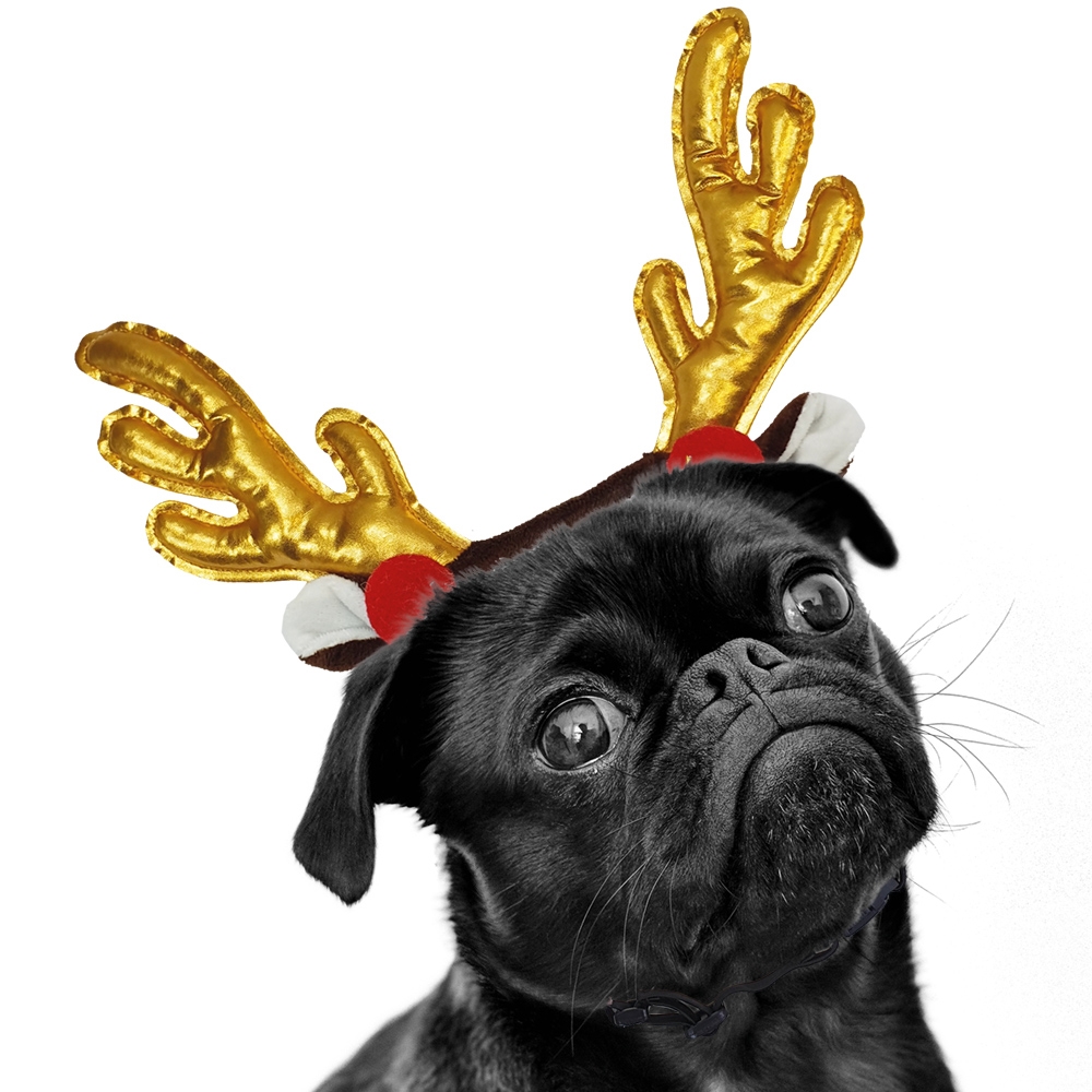 Новорічний обруч для собак Ріжки Оленя Reindeer Christmas Dog Headband Nobby
