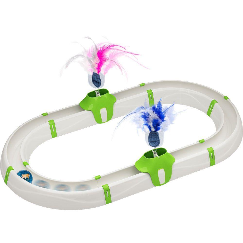 Интективная игрушка для котов Кототрек со светящимся шариком Turbine Circuit Ferplast 