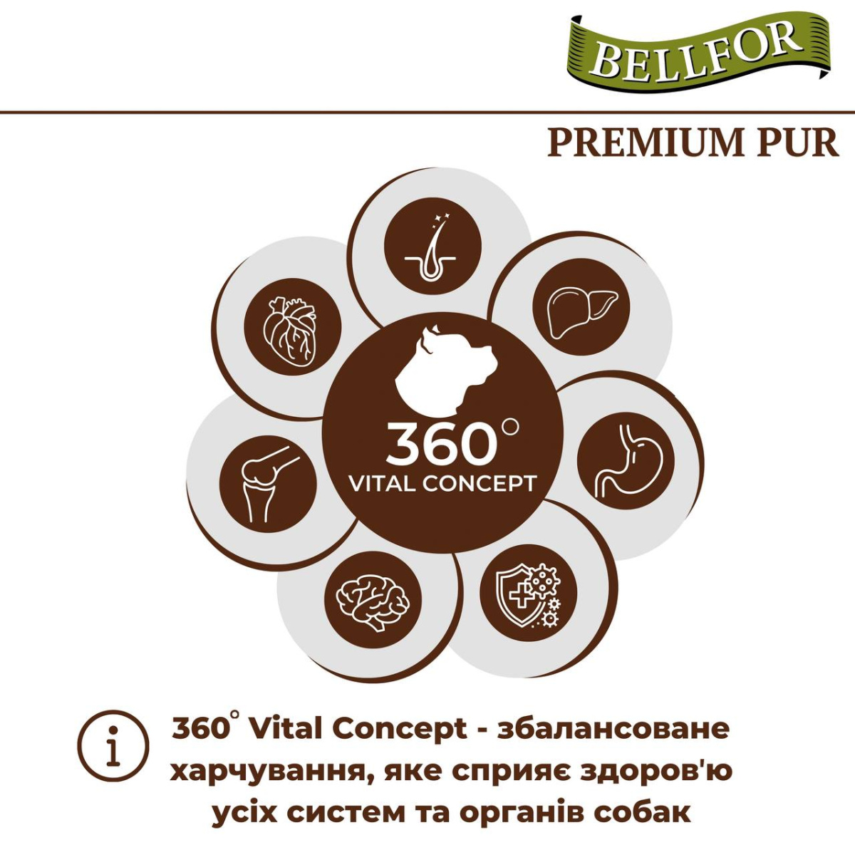 Безглютеновый монопротеиновый сухой корм с ягненком для взрослых собак Bellfor Premium Pur VitalPlus Hypoallergenic