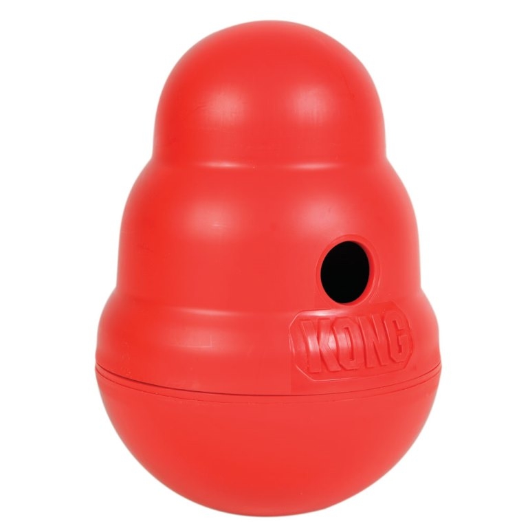Іграшка для собак Тренувальний М'яч Груша для ласощів KONG Wobbler Іграшка для собак Тренувальний М'яч Груша для ласощів KONG Wobbler