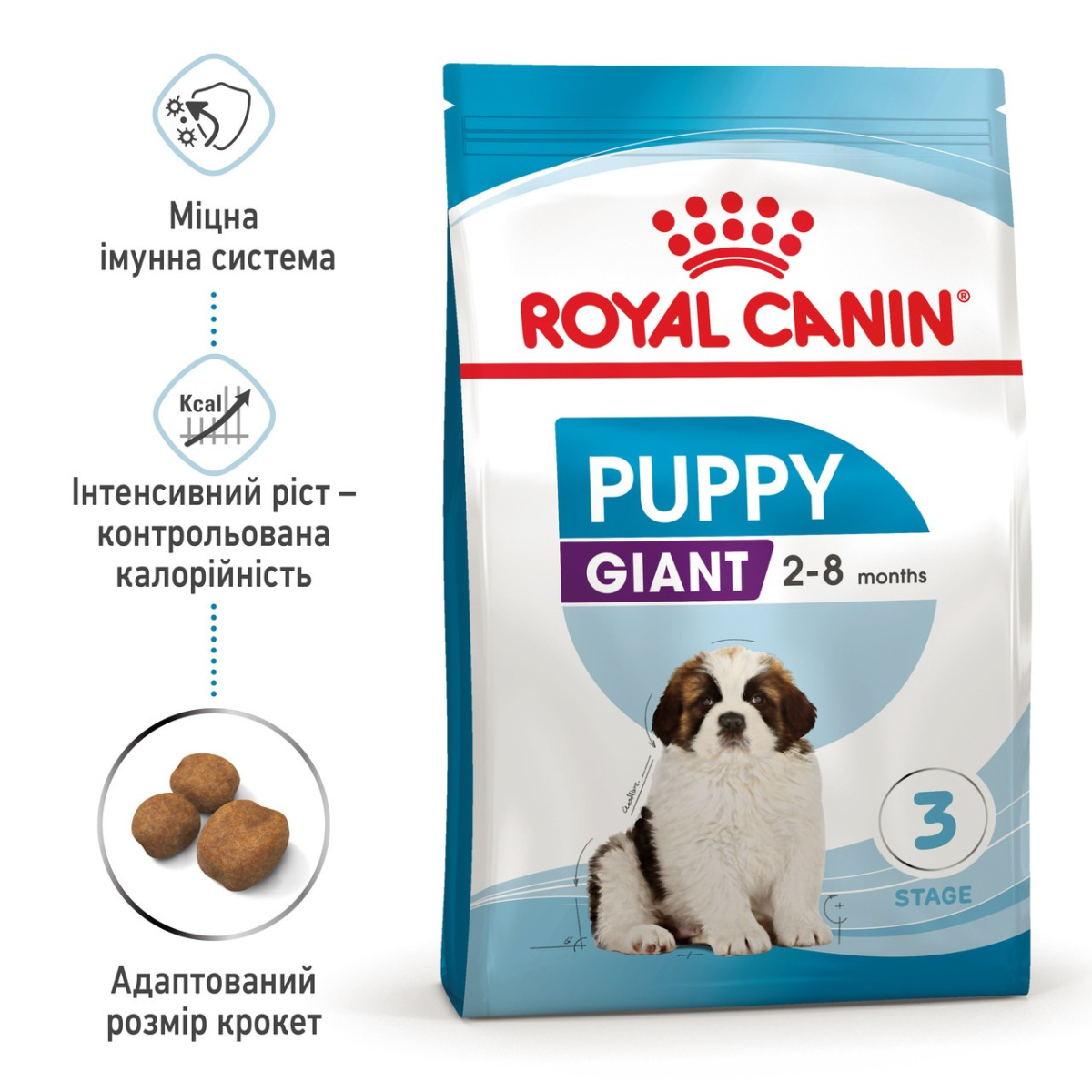 Сухой корм для щенков гигантских пород в возрасте от 2 до 8 месяцев Royal Canin Giant Puppy