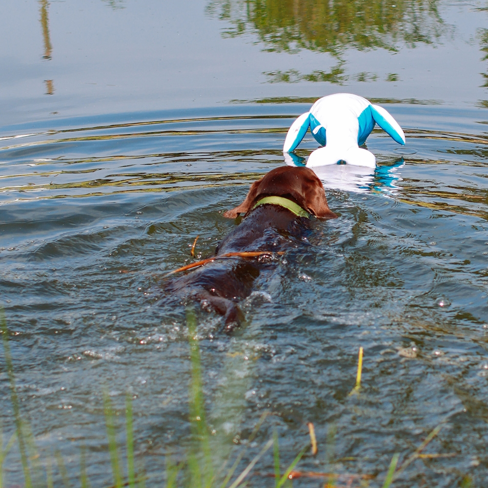 Плаваюча іграшка для великих собак Дельфін із пищалкою Dolphin Swimming Nobby