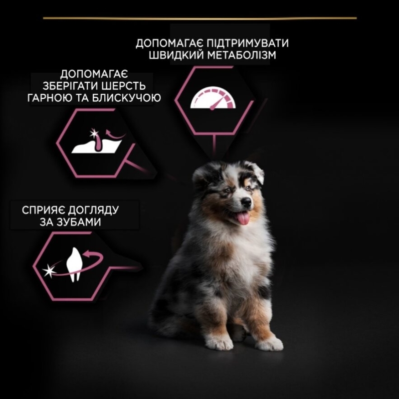 Сухой корм с лососем для щенков средних пород с чувствительной кожей Purina Pro Plan Medium Sensitive Skin Puppy Salmon