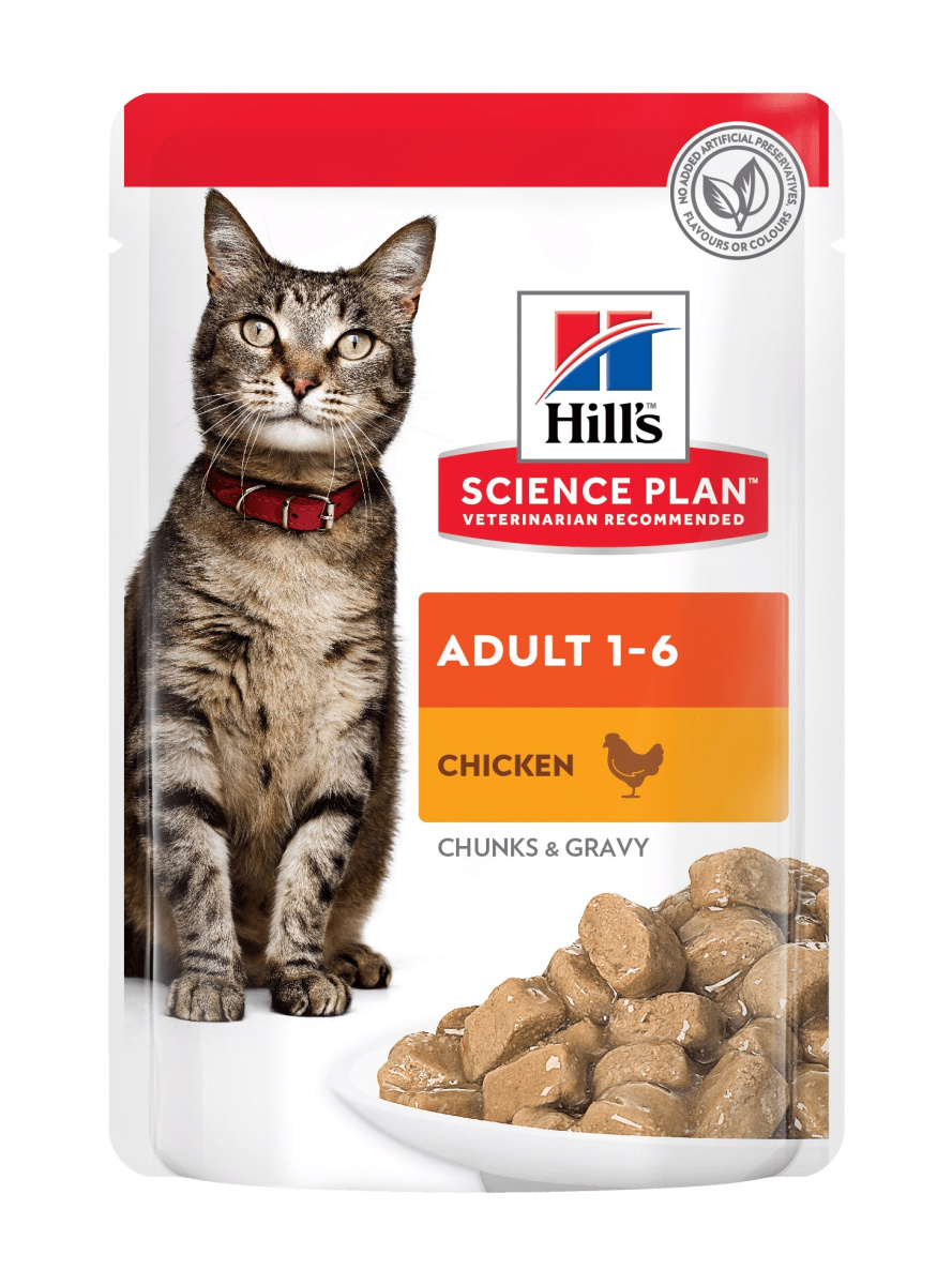 Влажный корм с курицей для котов в возрасте от 1 до 6 лет Hill's Science Plan Cat Adult Chicken