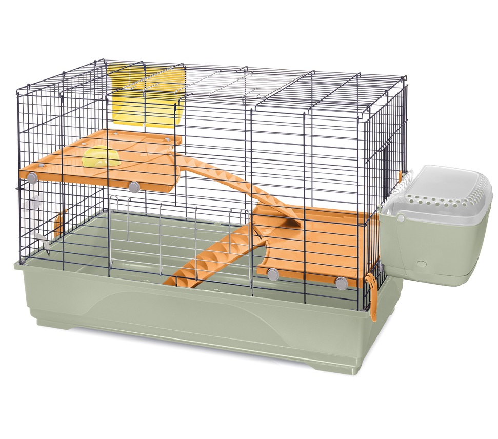 Двоповерхова клітина для кролика з терасою, мискою та напувалкою Imac Benny 100