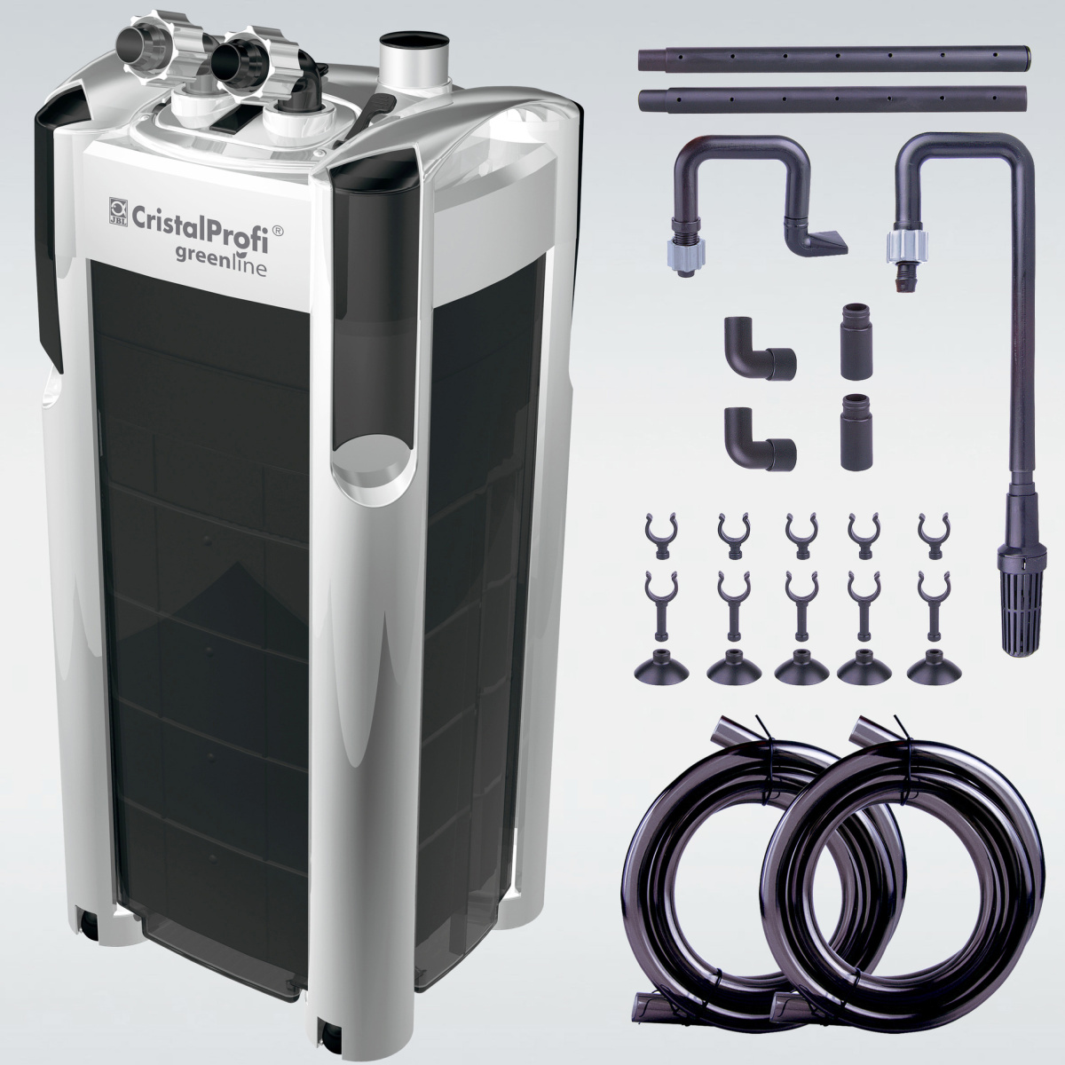 Внешний бесшумный фильтр для аквариума 200-800 л JBL CristalProfi e1902 Greenline External 