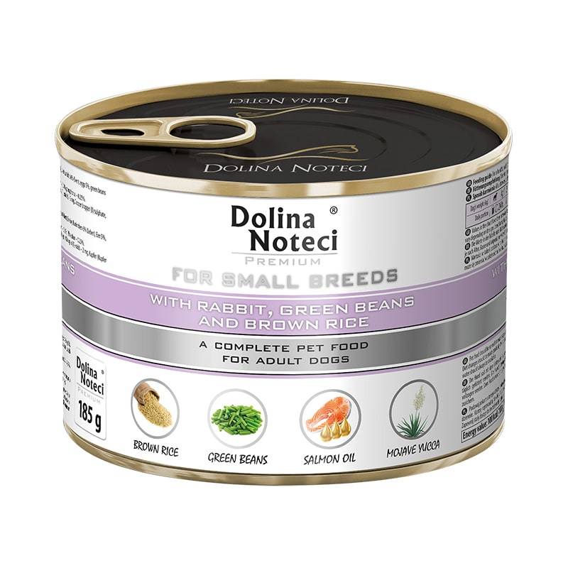 Беззернова консерва для маленьких собак з Кроликом, Квасолею та Рисом Dolina Noteci Premium Small Breeds Adult Rabbit