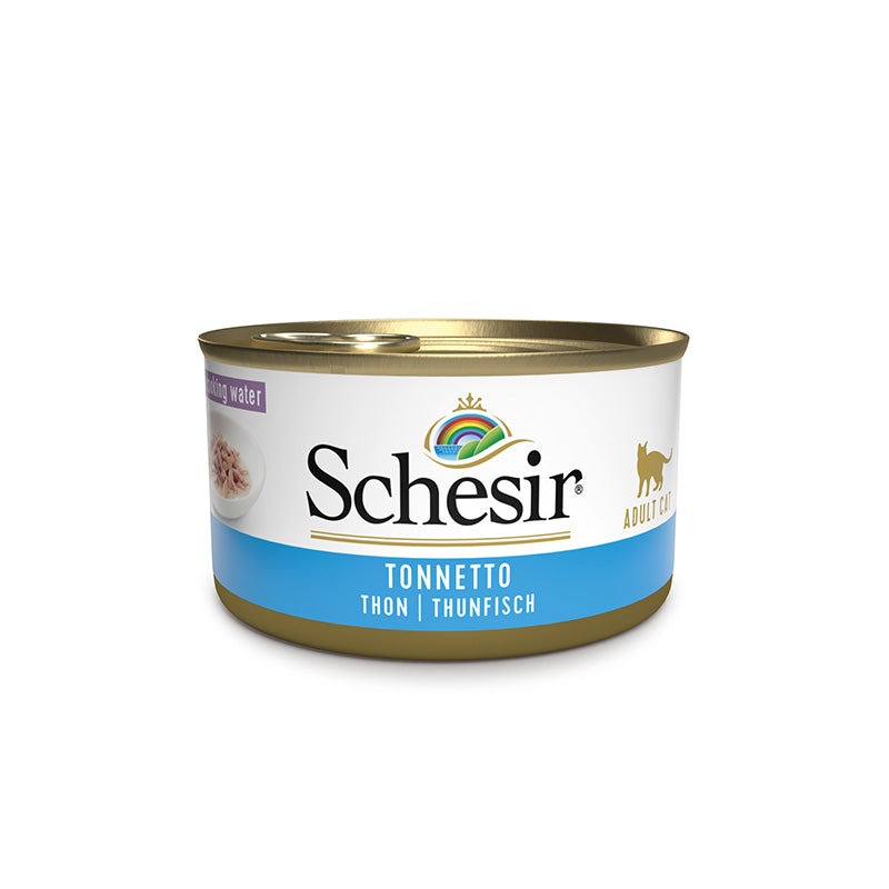 Консерва для котов в возрасте от 1 года Тунец в собственном соку Schesir Adult Cat Tuna Natural Style