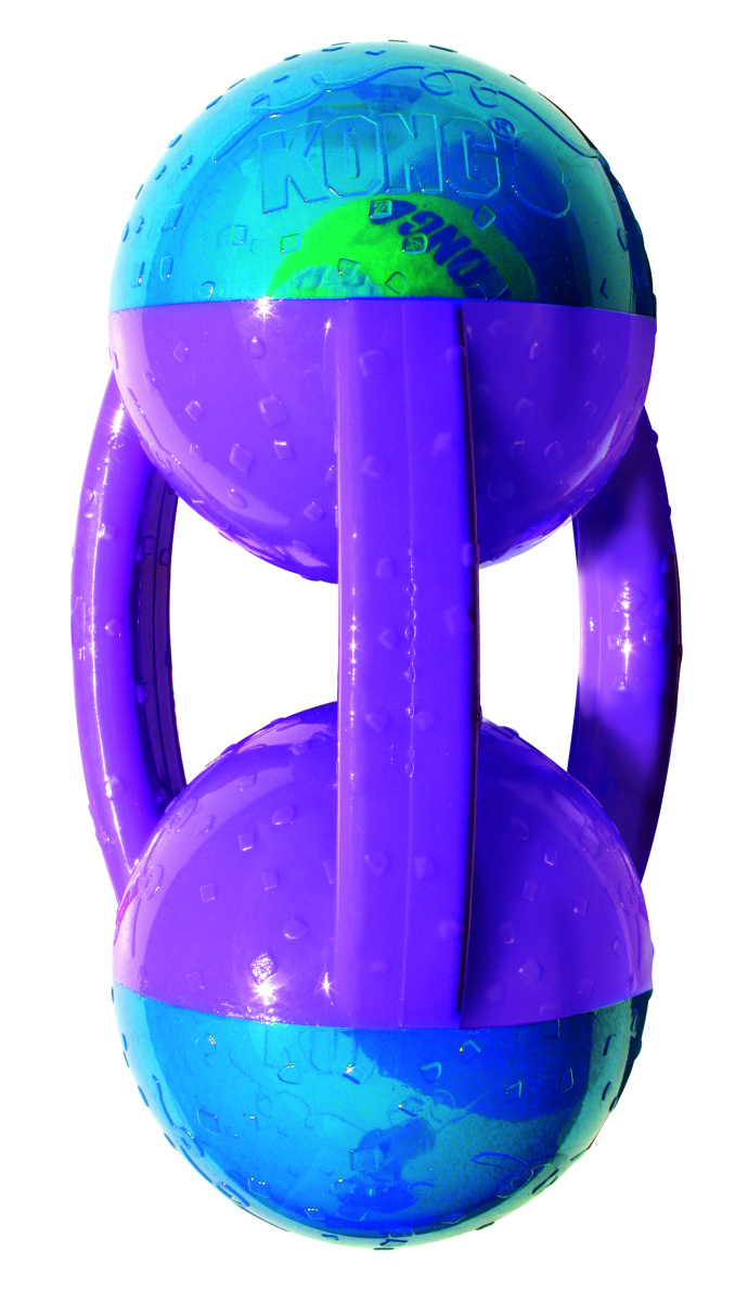 Іграшка для собак Гантель 2 in 1 для дресирування KONG Jumbler Tri Assorted