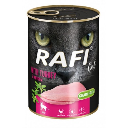 Беззернова консерва для котів з Індичкою Dolina Noteci Rafi Grain Free Cat Turkey