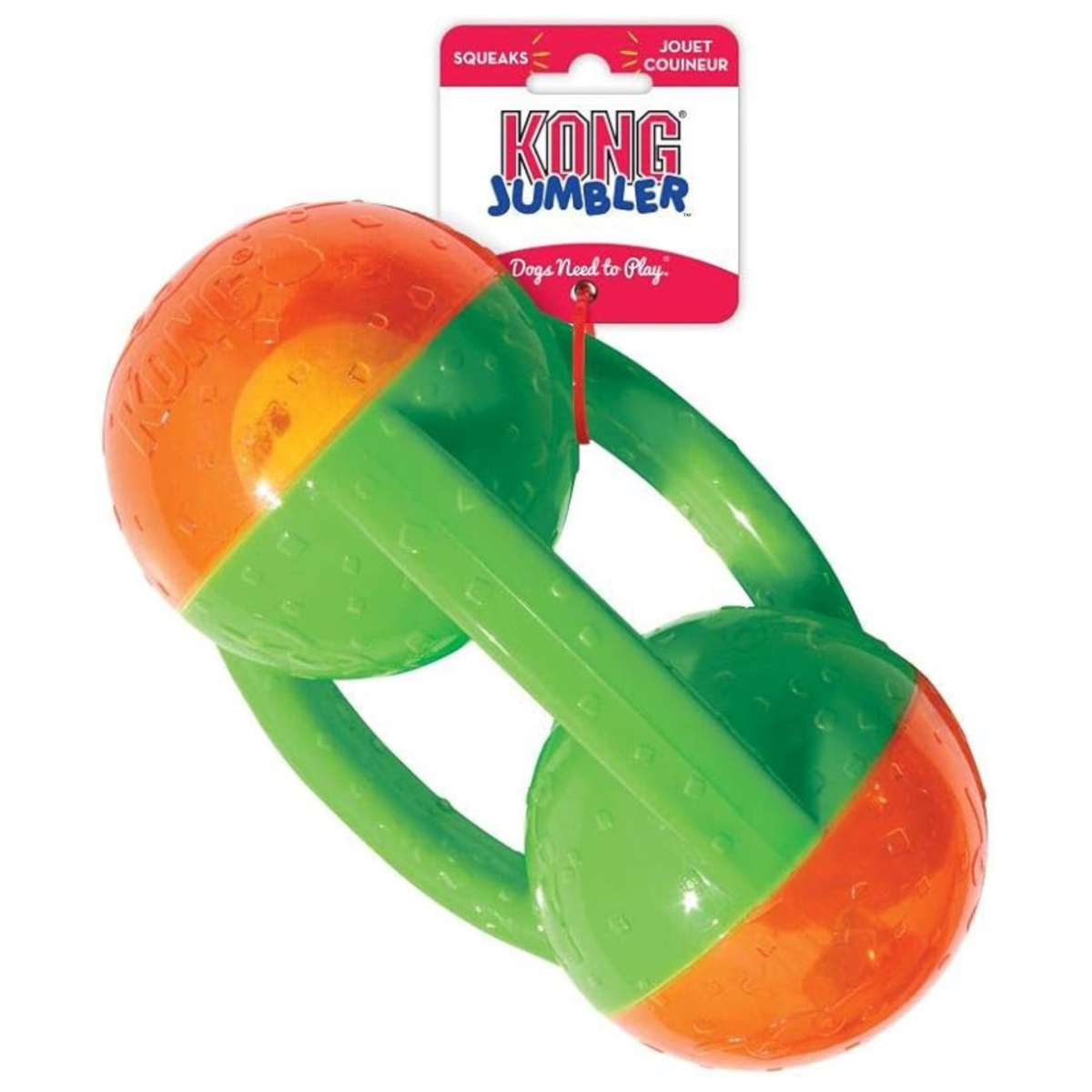 Игрушка для собак Гантель 2 in 1 для дрессировки KONG Jumbler Tri