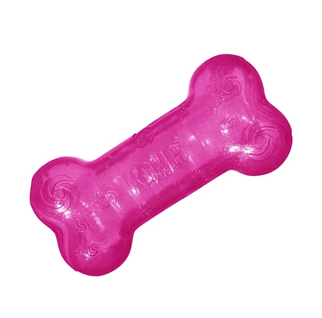 KONG Squeezz Crackle Bone Жувальна іграшка для собак Хрустка Кісточка