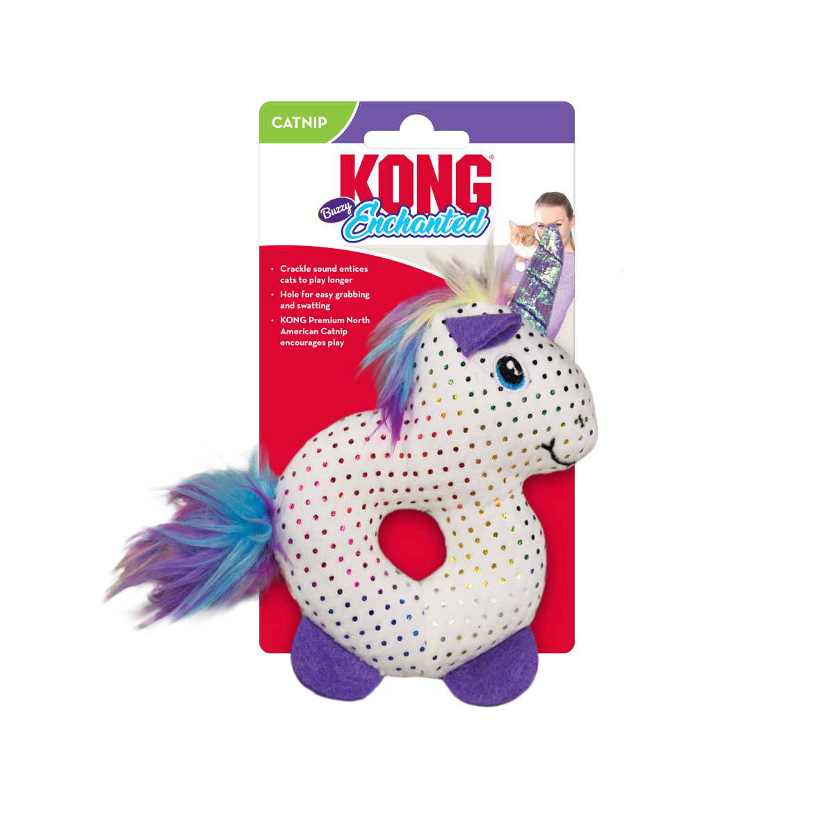 KONG Cat Enchanted Characters Мягкая игрушка для кота Волшебные животные с кошачьей мятой
