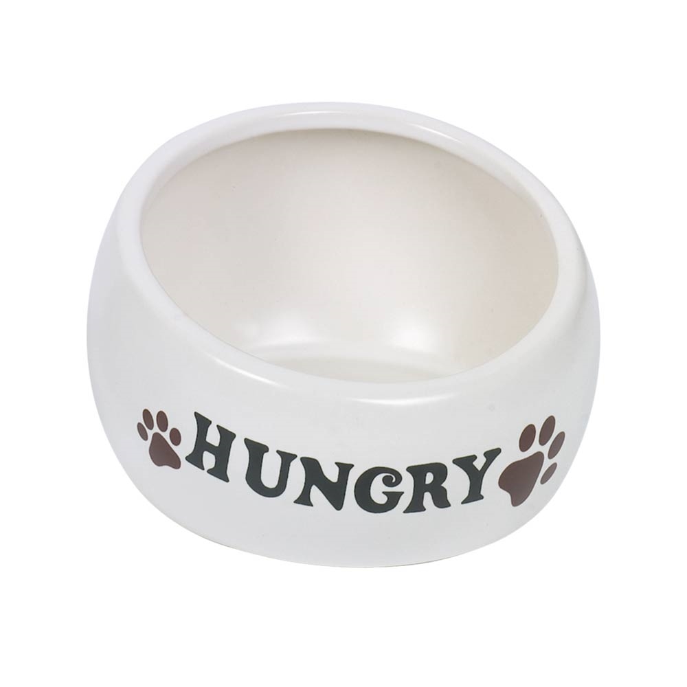 Керамічна миска із закругленими бортиками для собак Напис Hungry Nobby Керамічна миска із закругленими бортиками для собак Напис Hungry Nobby