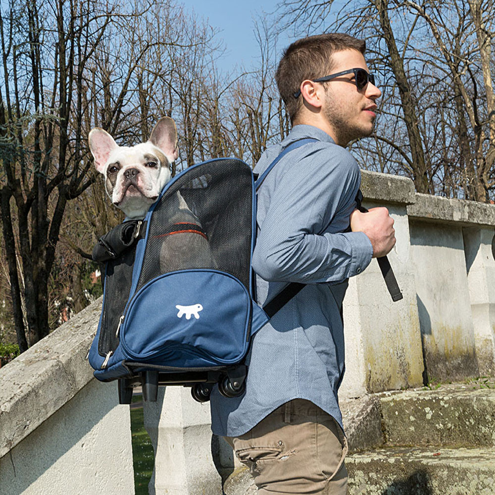 Дорожный рюкзак-тележка Трансформер для мелких собак и котов весом до 8 кг Trolley 2 in 1 Ferplast