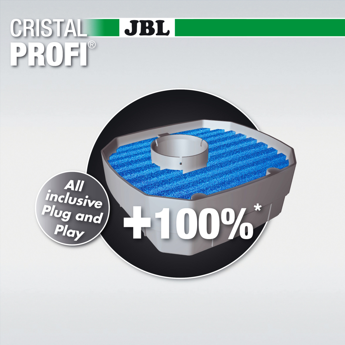 Внешний бесшумный фильтр для аквариума 40-120 л JBL CristalProfi e402 Greenline External 