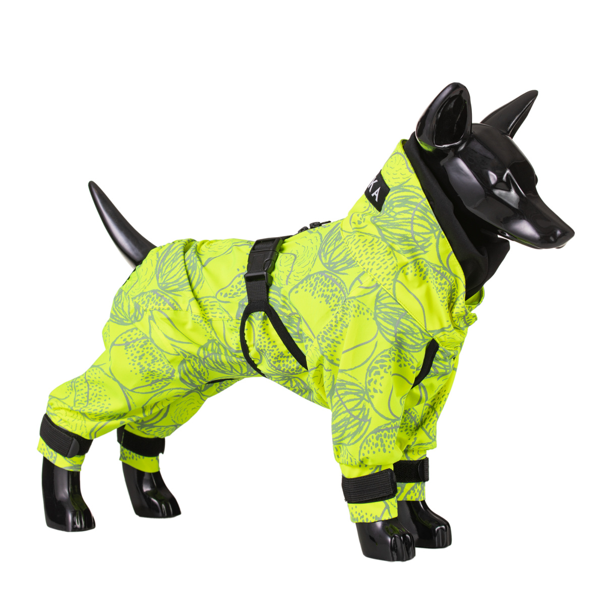 Водонепроницаемый костюм со светоотражающим узором для собак PAIKKA Rain Suit