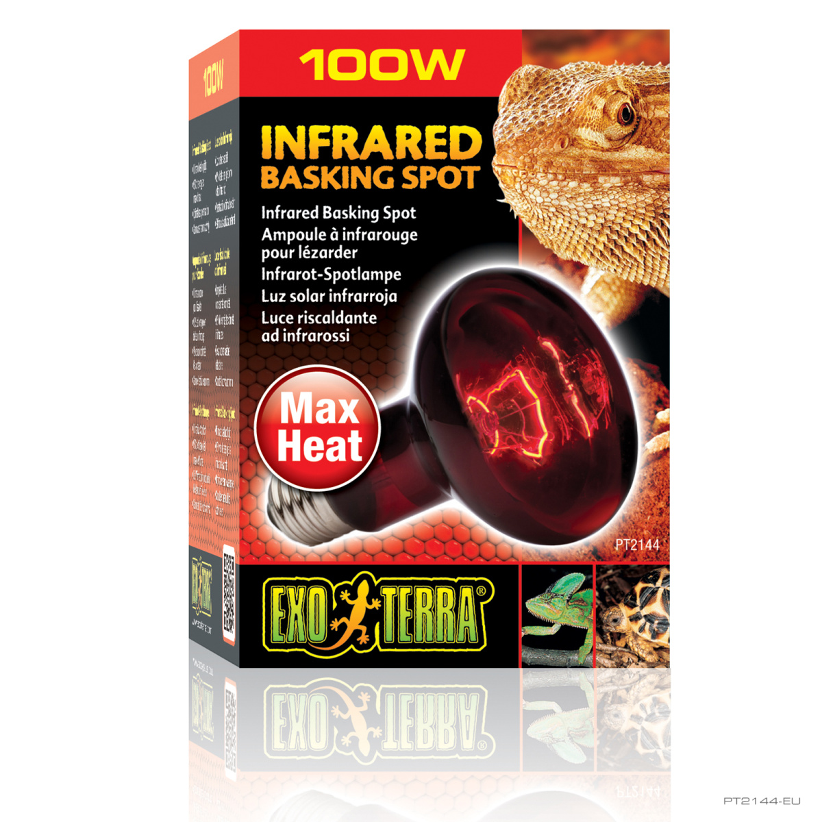 Інфрачервона лампа розжарювання для обігріву тераріума Exo Terra Basking Spot Infrared 100W Інфрачервона лампа розжарювання для обігріву тераріума Exo Terra Basking Spot Infrared 100W
